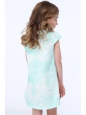 Dress with a peacock, mint NDZ8128 - Online store - Boutique